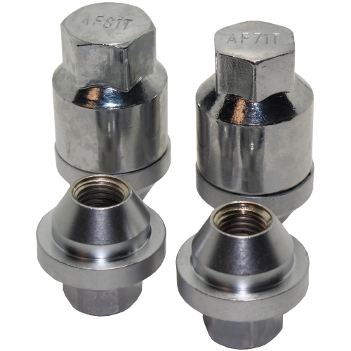 Kit Tuercas de Seguridad M12X1.50 ( 4  TUERCAS - 2 LLAVES) CONICO