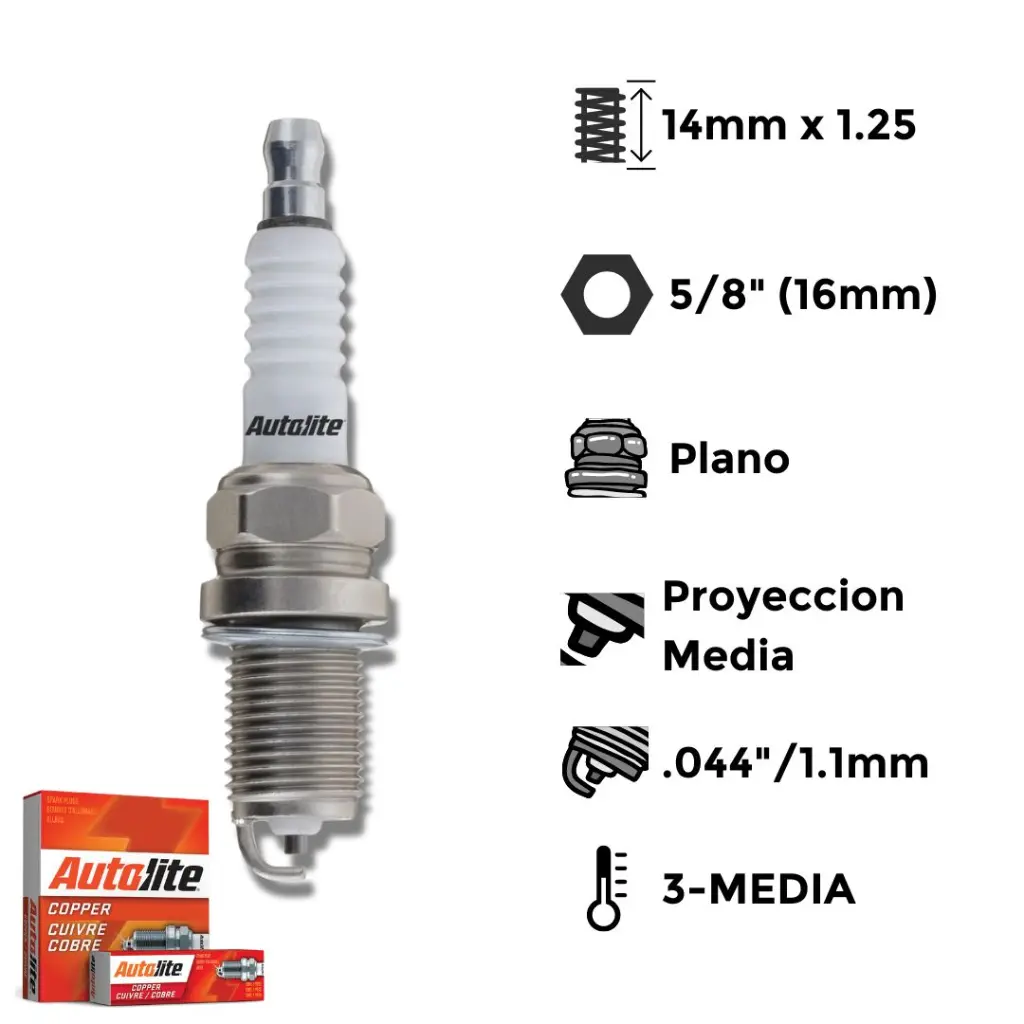 Bujías Autolite Cobre X4 - NGK BKR6ES