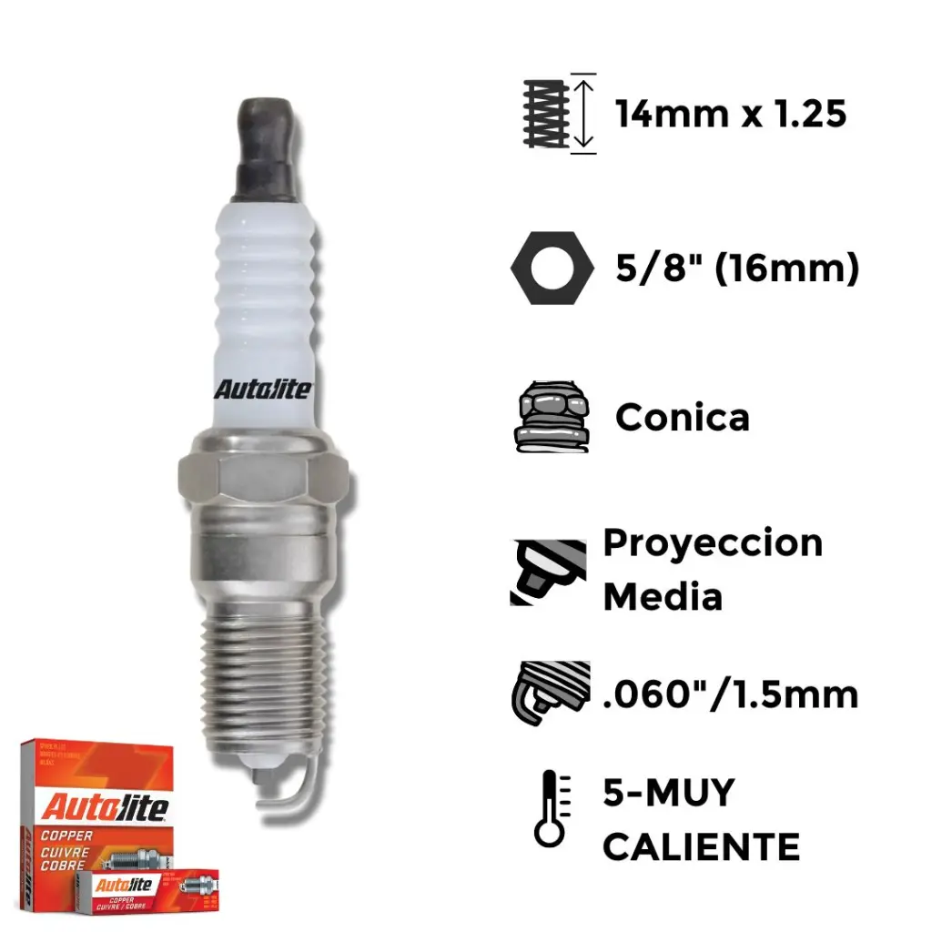 Bujías Autolite Cobre X4 - NGK TR55-BPR5EFS-13