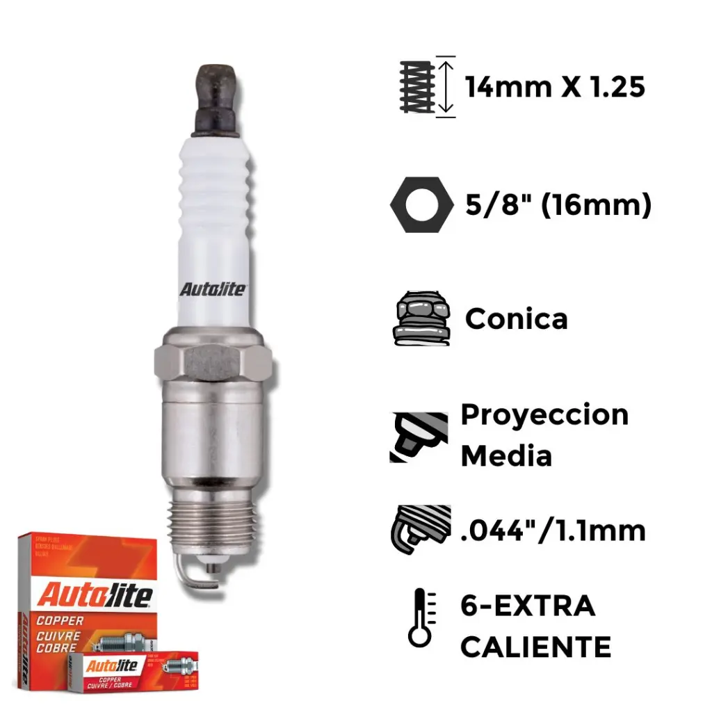 Bujías Autolite Cobre X4 -NGK BPR4FS