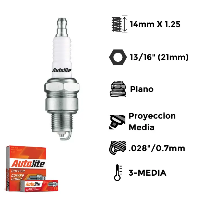 Bujías Autolite Cobre X4 - NGK BPR7HS
