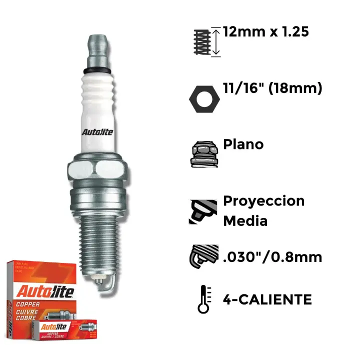 Bujías Autolite Cobre X4 - NGK DR8EA
