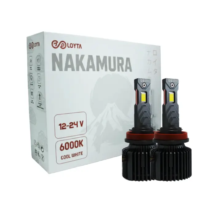 Par Bombillos Led Carro Moto H11 40000lm 90W Blanco Loyta Nakamura