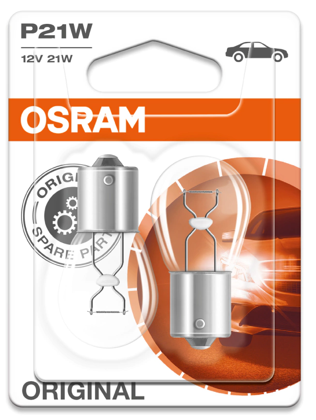 Bombillos 1141-P21W 12W OSRAM Original Blister x2