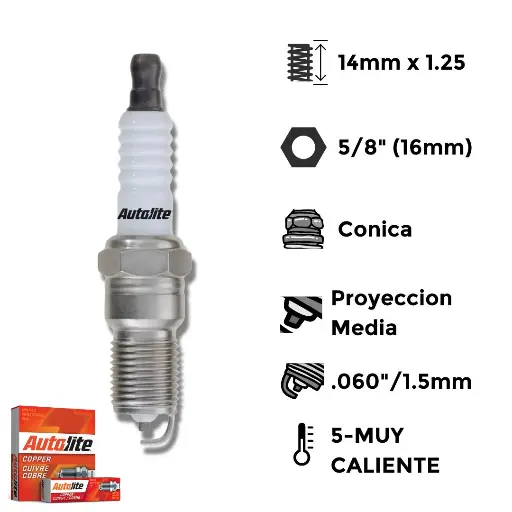 [AL-A605] Bujías Autolite Cobre X4 - NGK TR55-BPR5EFS-13