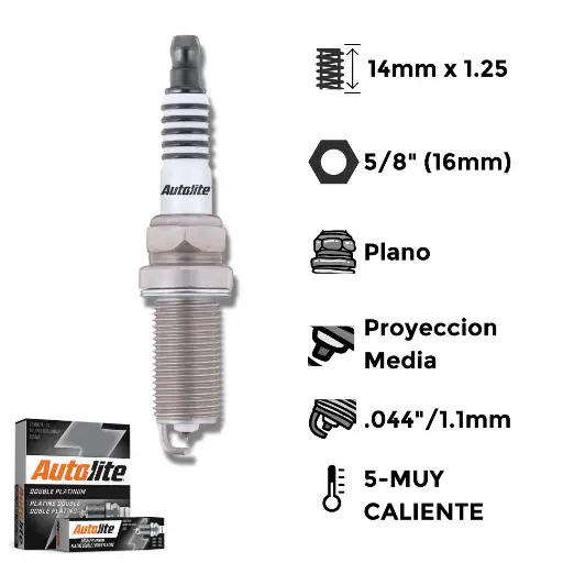 [AAPP5325] Bujías Autolite Doble Iridio XP X4 - NGK LFR6C-11 LFR5AGP DENSO K20HR-U11