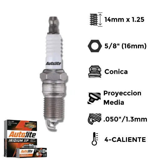 [AL-AXP104] Bujías Autolite Iridium X4 - NGK BP5EFS BPR6EFS DENSO T16EPR-U