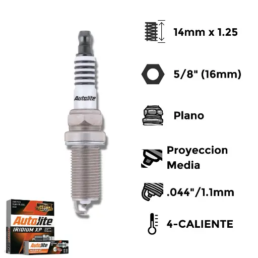 [AXP5324] Caja X4 Bujías Autolite Iridium - PLATINO NGK IFR7G-11K