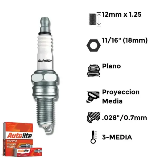 [A4163] Bujías Autolite Cobre Iridium XP X4 - NGK DR8EA