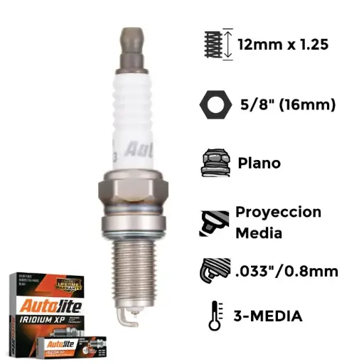 [AXP5663] Bujías Autolite Iridium X4 - NGK DCPR7EIX