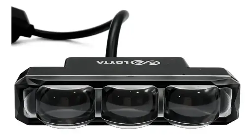[LYT-LESS-3] Exploradora Led Rectangular Blanca Sin Borde 3 Leds Spot Carro/moto